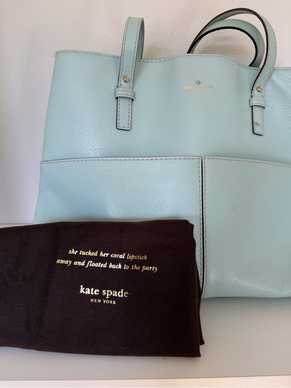 Kate Spade Light Blue Leather Handbag - Picture 13 of 13